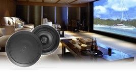 Pair Rockville HC655 Black 6.5&quot; 500 Watt In-Ceiling Home Theater Speakers 8-Ohm - £66.23 GBP