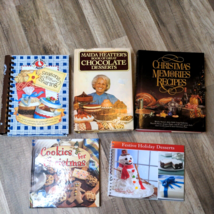 Lot of 5 - Holiday Entertaining / Home For Holidays Christmas Cookbooks + Bonus - £3.69 GBP