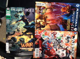 lot of 3 JUSTICE LEAGUE #39 HARLEY QUINN+in justice 2 annual + injustice... - £8.91 GBP