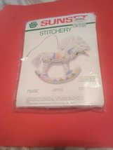 NEW Sunset Stitchery Vintage Wish Upon a Unicorn 141 Ornament Embroidery Kit NOS - $11.95