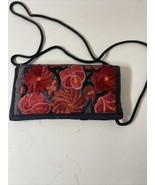 Floral Embroidered Multi-Color Cotton Guatemalan Shoulder Clutch CrossBo... - $26.86 CAD