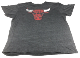 adidas NBA Chicago Bulls Men&#39;s Shirt 3XL Graphic T-Shirt Gray Red - £11.02 GBP