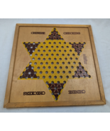 Vintage Parker Brothers Chinese Checkers Wooden Board 16.5” Square - $24.74