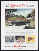 1953 Nash Motors Airflytes Black Ambassador Country Club Pinin Farina Print Ad - £10.92 GBP