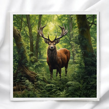 Deer Fabric Panel Quilt Block for sewing quilting crafting DP749615 - $4.25+