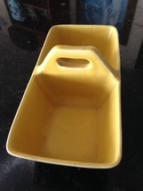 Yellow ceramic piece Divided With Handle Approx 12&quot; - £35.85 GBP