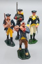 (4) VTG 1960&#39;s MARX Warriors of World Revolutionary War Toy Soldiers, Ho... - $28.04
