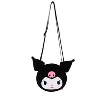 Kuromi Black Plush Handbag Shoulder Bag Sanrio Anime Handbag Tote Japanese Girl - £6.21 GBP