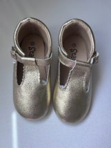 Special Sale! SIZE 10 Hard-Sole Mary Janes - Gold, Toddler Tbar Shoes, T... - £18.38 GBP