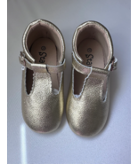 Special Sale! SIZE 10 Hard-Sole Mary Janes - Gold, Toddler Tbar Shoes, T... - £18.22 GBP