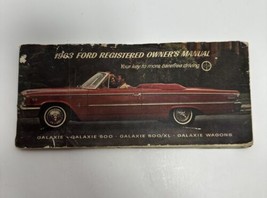1963 Ford Galaxie 500 XL &amp; Station Wagon Owners Manual ORIGINAL - £8.75 GBP