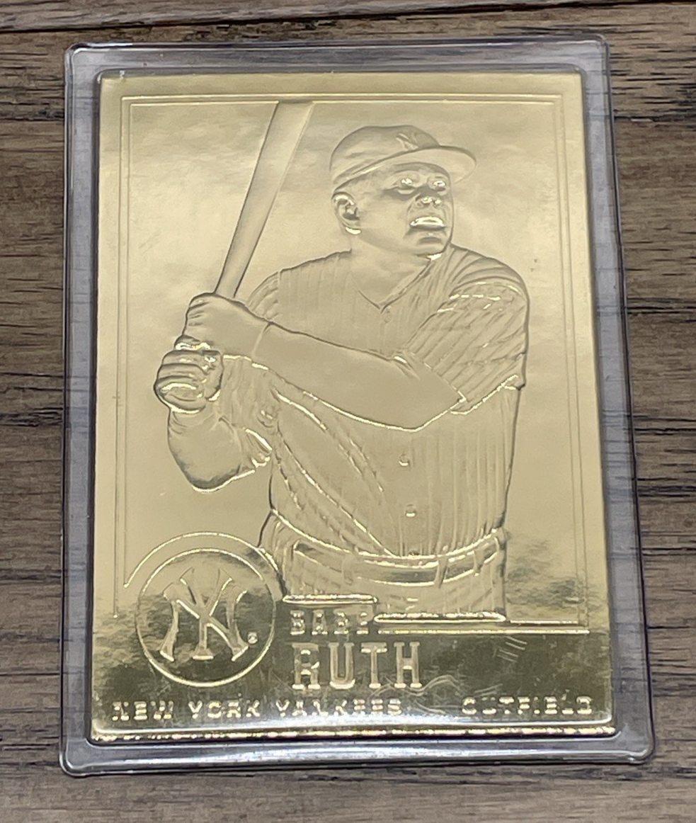 Vintage Sealed Babe Ruth 1996 Danbury Mint 22kt Gold Baseball Card #30 K... - $9.41