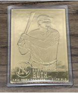 Vintage Sealed Babe Ruth 1996 Danbury Mint 22kt Gold Baseball Card #30 K... - €8,17 EUR