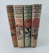 LOT OF 4 The Boy Inventors ~ Bonner: Flying Ship, Wireless , Vanishing...1912-13 - £35.24 GBP