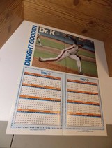 Vintage Dwight Doc Gooden New York Mets 1986 1987 Calendar Baseball Print Poster - £8.59 GBP