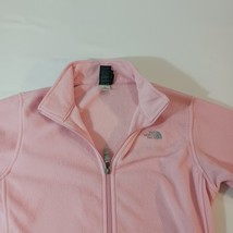 The North Face Youth/Girl’s Pink Full Zip Fleece Jacket Pockets Size XL  image 7