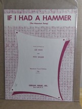 Sheet Music If I had A Hammer, The Hammer Song by Lee Hays and Pete Seeger - £7.86 GBP