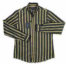 NEW! $265 Polo Ralph Lauren Shirt!  M  Black &amp; Yellow Stripe   *MADE IN ITALY* - £96.14 GBP