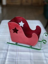 Santa Sleigh Tin Mailbox, 10x6.5x5 In - $22.00