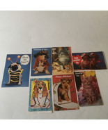Vintage  unposted cute dog and cat postcard lot Happy Valentine Happy Ho... - $19.75