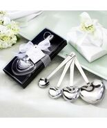 Heart Shaped Measuring Spoons Bridal Party Favors Love Beyond Measure We... - $6.63 CAD