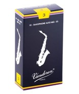 Vandoren Traditional Alto Sax Reeds #3 10ct Box - £33.63 GBP