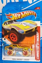 Hot Wheels 2011 Thrill Racers Desert #182 Corvette Stingray Yellow Monster Vette - £5.16 GBP