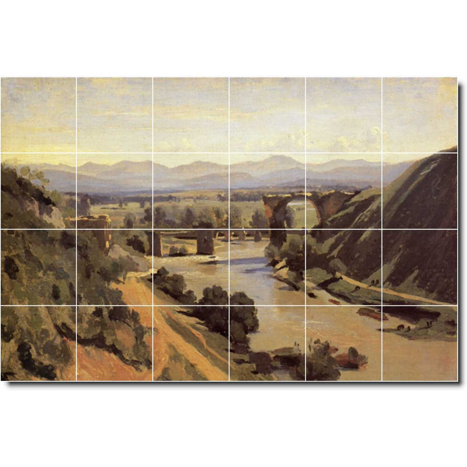 Corot jean the augustan bridge at narni