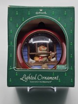 1984 Hallmark Lighted Ornament Santa&#39;s Workshop With Original Box  - £13.28 GBP