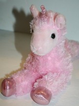 Aurora World Plush Llamacorn 14&quot; Pink Sparkle Feet Llama Unicorn Animal Soft Toy - $12.60
