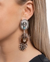 Paparazzi Feathered Fairy Tale - Brown - Cowboy Hat -Turquoise - Spotted... - $4.95