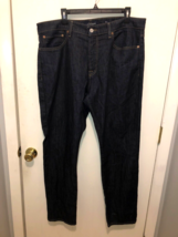 Lucky Brand Mens 38X32 Slim Fit Mens Dark Wash Blue Jeans Cotton Blend - $16.82