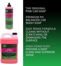 3D PINK Car Wash Soap-16oz/64oz/1G-pH Balance-Concentrate High Foam Suds... - £11.77 GBP+