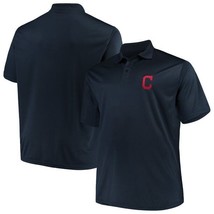 Majestic Cleveland Indians Big &amp; Tall Polo Shirt, Navy - £14.32 GBP