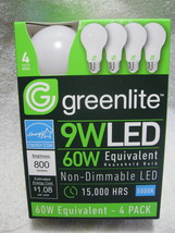 New 4 Pack 5000K DAYLIGHT 60W Equivalent Using 9W LED Indoor Non-Dimmable Bulbs! - £11.69 GBP