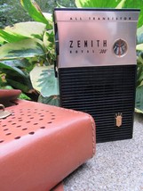 RARE transistor radio ZENITH &quot;ROYAL 300&quot; vintage 1950s WITH CASE &amp; NO CR... - £110.27 GBP