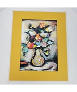 Vintage Georges Roualt Flowers Limited Print 10x8 Inch Matted by Harvey ... - $668.31 MXN