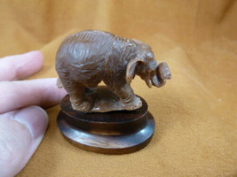 (tb-ele-11) Elephant walking Tagua NUT palm figurine Bali carving safari zoo - £28.16 GBP