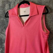 Izod Polo Tank Top Womens Large Pink Cool FX Performance Breathable Golfer - £4.24 GBP