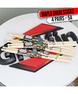 GRIFFIN Attack Zzzap Drum Sticks - 4 Pairs of Select Elite Maple Wood Si... - $29.83 CAD