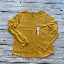 WONDER NATION Girls Long Sleeve Tee Fade Resistant Yellow Size XXL 18 Plus - $6.79