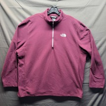 The North Face Sweater Mens Burgundy Fleece Half Zip Size XXL 100 Glacier - $32.02