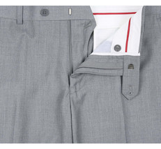 Men Flat Front Suit Separate Pants Slim Fit Soft Feel Slacks 202-2 Light... - £47.84 GBP