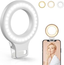 Clip on Ring Light, Kimwood Rechargeable 60 LED Selfie Ring Light for Phone, Lap - £29.23 GBP