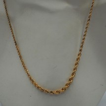 Vintage .925 Sterling Silver Gold Colored Necklace made in Italy - £42.48 GBP