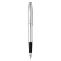 Cross Sagaris Chrome Finish Engraved Fountain Pen - Fine - £71.83 GBP