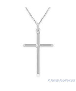 Cross Charm Pendant Christian Crucifix Chain Necklace Sterling Silver 45... - £31.13 GBP