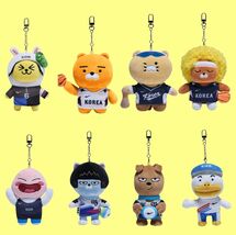 Kakao Friends X PRO-SPECS Team Korea Plush Keyring Bag Key Holder Bag 1p... - $623.46 MXN