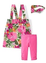 NWT Gymboree Toddler Girls Size 2T Summer Safari Tank Headband Pink Capr... - £17.23 GBP