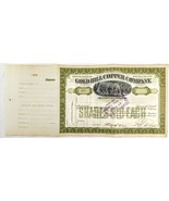 Gold Hill Copper Co Stock Certificate, Mining Stock: Certificate #B59 - ... - $90.00